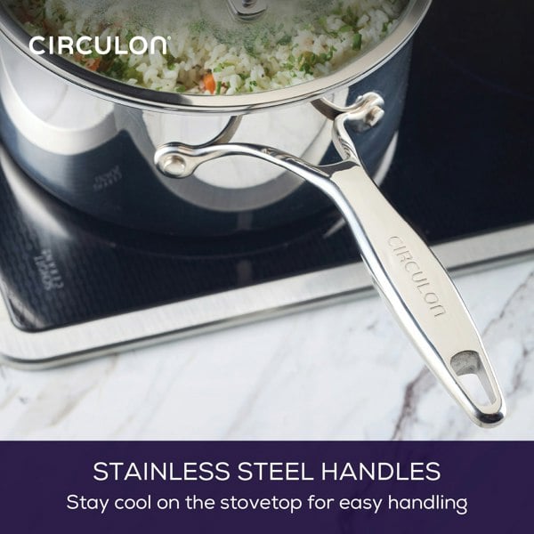 Circulon Stainless Steel Extreme Non-Stick Saucepan, 20cm/2.8L