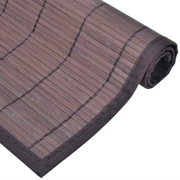 Berkfield 6 Bamboo Placemats 30 x 45 cm Dark Brown