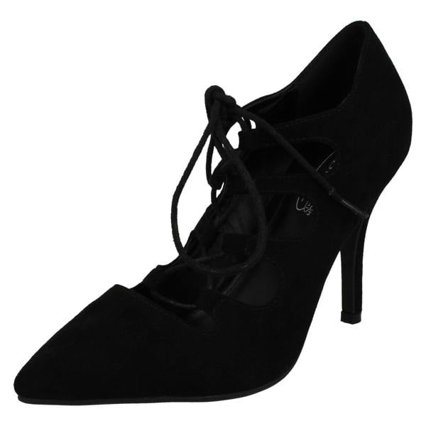 Anne Michelle Ladies Anne Michelle Pointed Lace Up High Heels