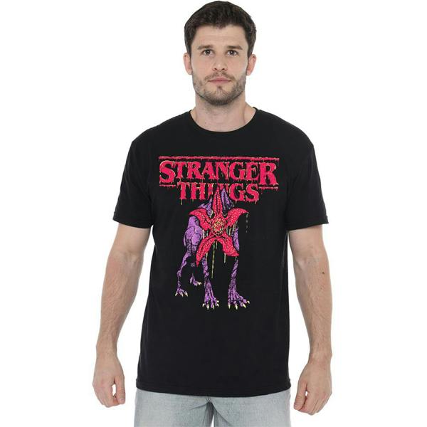Stranger Things Unisex Adult Demodog Drip T-Shirt - Black - 