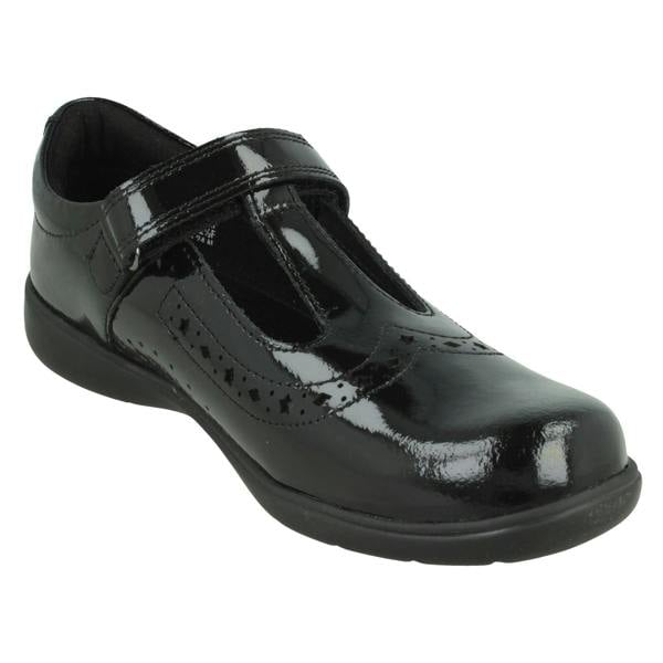 Start-rite Girls Start-Rite Diamond And Star Cut-Out T-Bar School Shoes Hope
