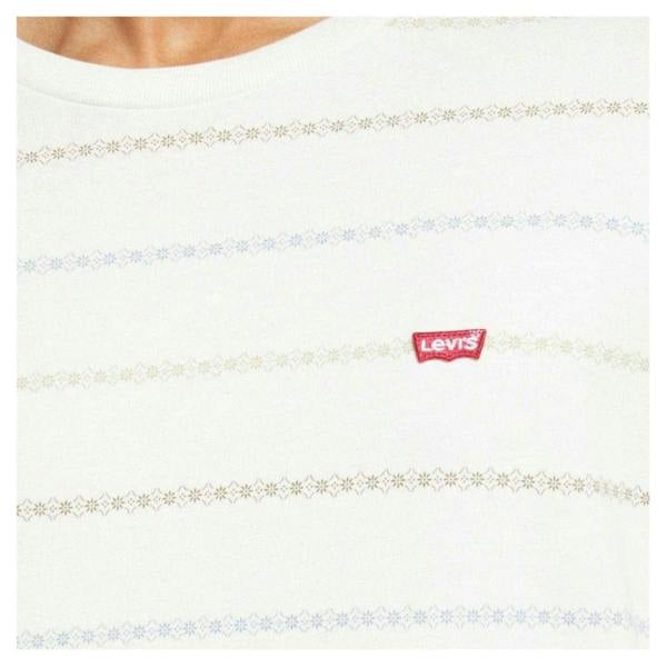 Levis Mens Original Striped T-Shirt - White - 