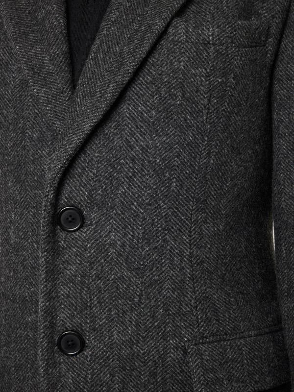 Serran London Single Breasted Wool Coat - Grey