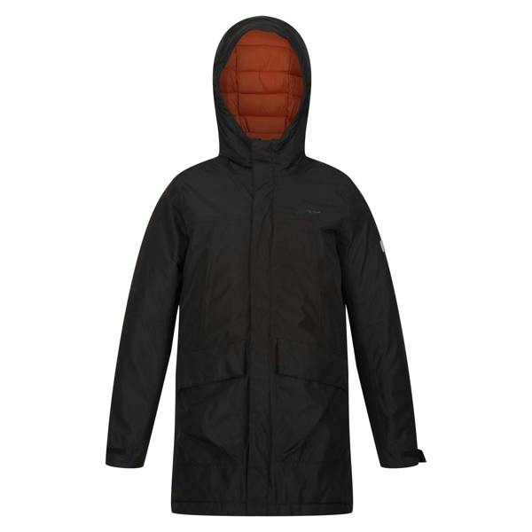 Regatta Childrens/Kids Farbank Ski Jacket - Black/Burnt Copper - 