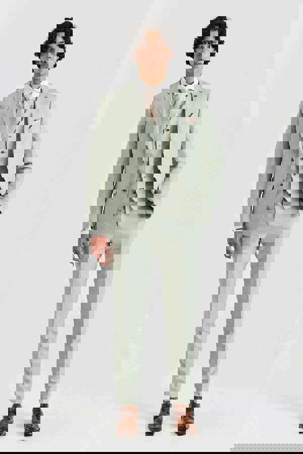 Paul Andrew Belmont - Men's Sage Green 3 Piece Suit