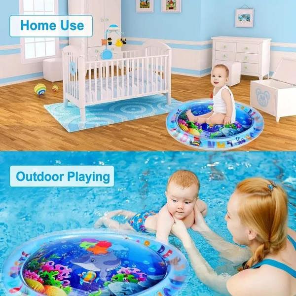 Dyzi Aquarium-Themed Inflatable Water Play Mat for Babies 65cm/29 inches