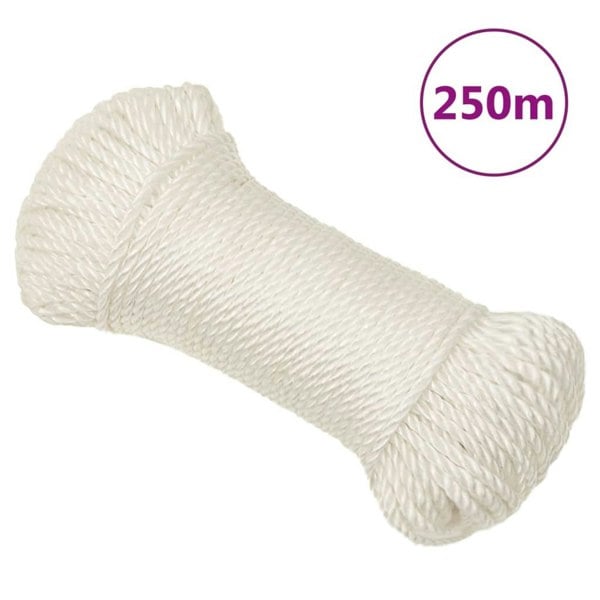 Berkfield Work Rope White 6 mm 250 m Polypropylene