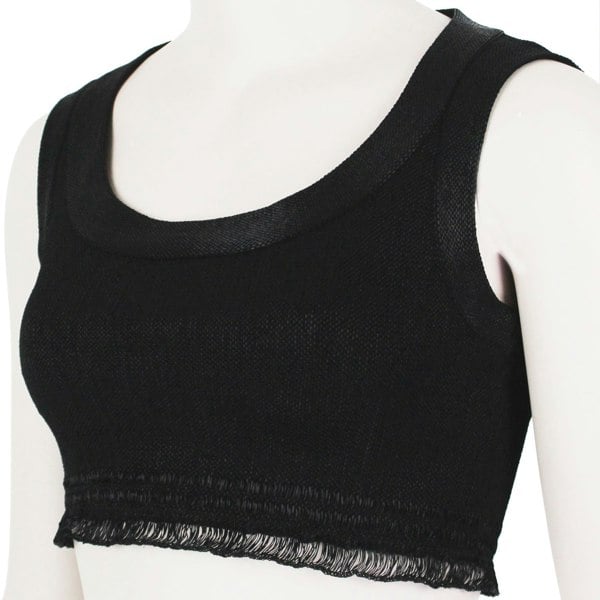Alaia black Bora-Bora woven raffia cropped top