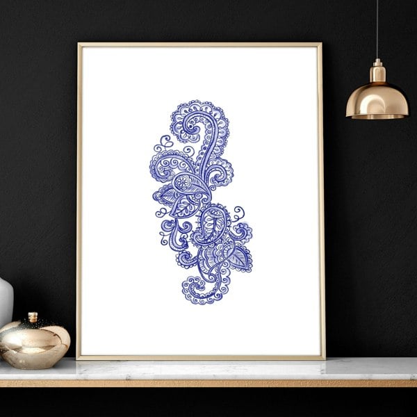 Wall hanging boho | set of 3 Paisley wall art for bedrooms