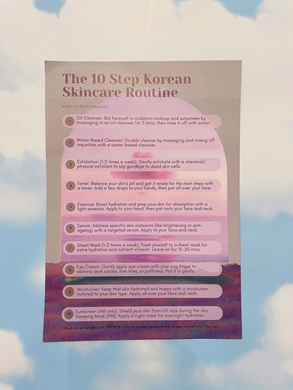 Mini Lengbox 10 Step Korean Skincare Routine Set - Radiance & Glow