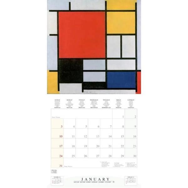 Piet Mondrian Calendar 2027, Wall Calendars, Month To View, Art, Gift