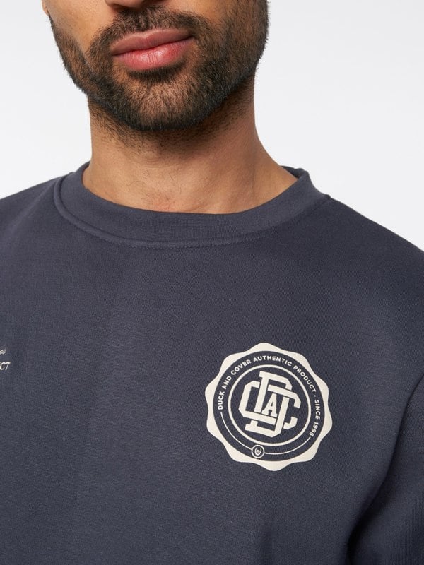 Duck and Cover Keyaan Crew Sweat Navy