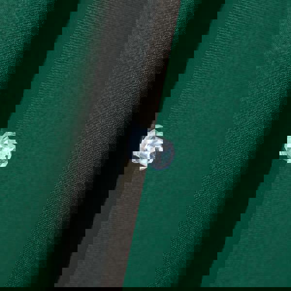 Samuel Alexander Outdoor 4 Person Round Glass Top Garden Dining Table Chairs With Green Banana Lit Parasol and Base Set