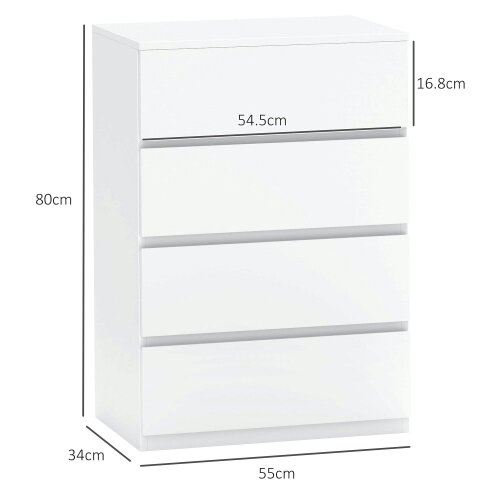 Wyld Haus Lanodo Wooden Neutral Finish 4 Drawer Modern Storage Chest