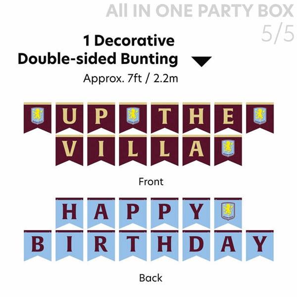 Aston Villa FC All in One Party Box Set, Kitchen Accessories, Sports, Gift