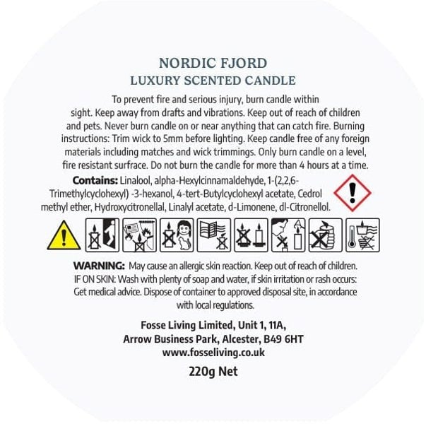 Nordic Fjord Scented Candle - Fosse Living | Luxury Home Fragrances