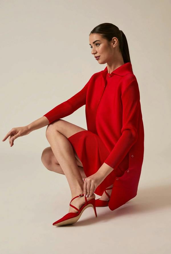James Lakeland Red Shirt Dress
