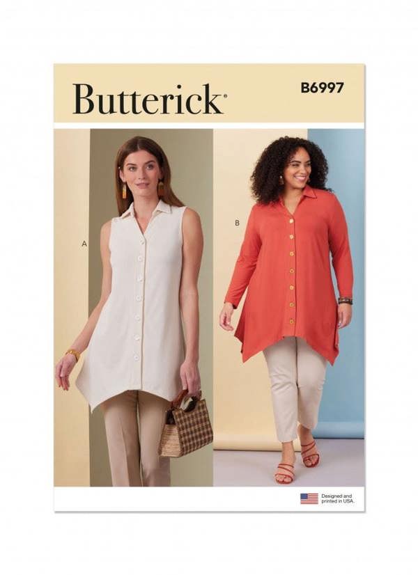Butterick Sewing Pattern 6997, Tops for Women, AA (10-12-14-16-18) - Easy