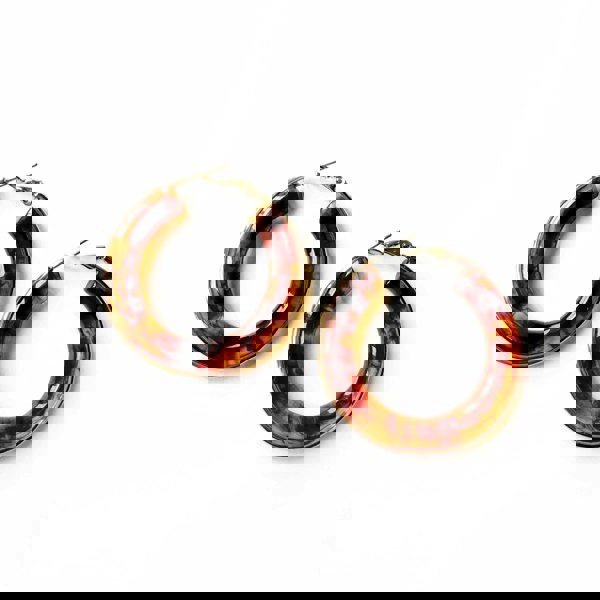 Luxe Tones Oreilia Tortoiseshell Hoop Earrings