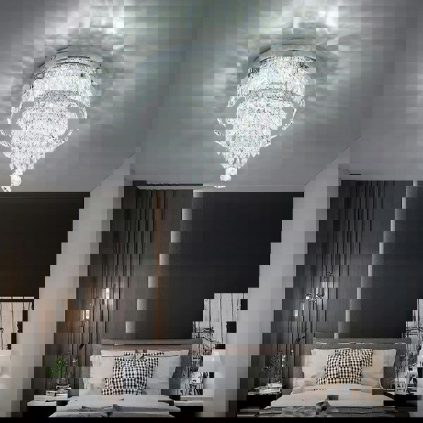 Elegant Crystal Round Ceiling Light Living and Home 