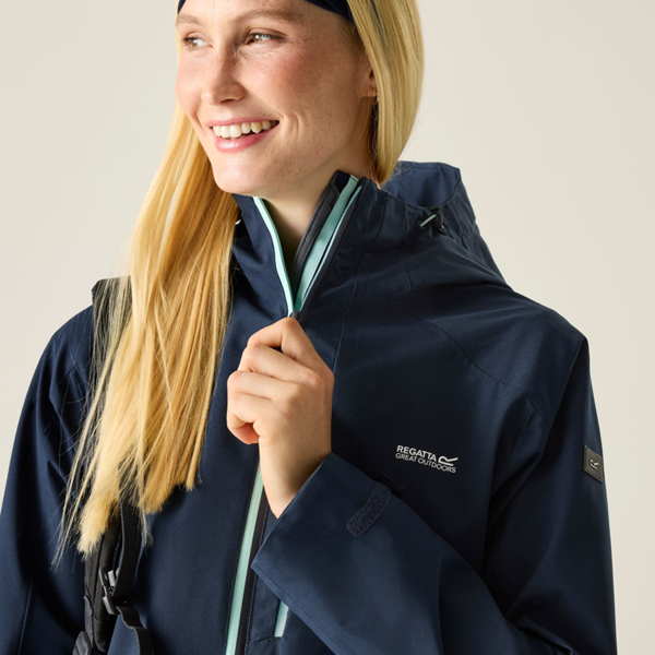 Regatta Women's Birchdale II Waterproof Jacket - Navy Blue / Icy Morn
