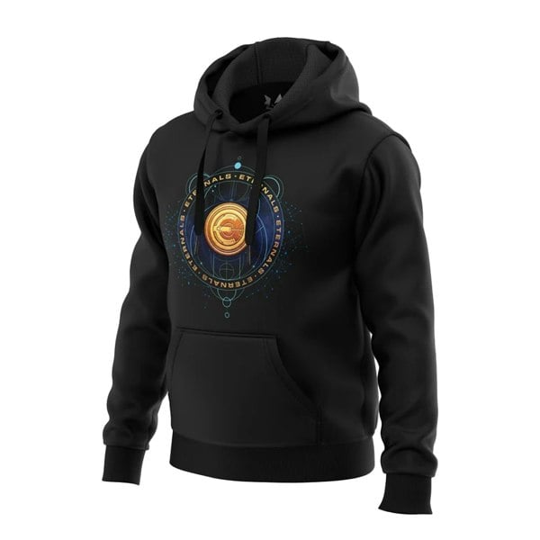 Marvel Mens Eternals Movie Emblem Hoodie - Black