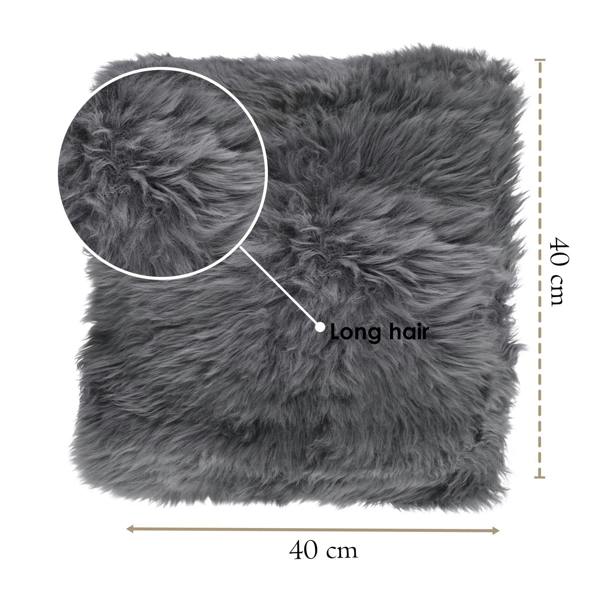 Infinity Leather Luxury Genuine Sheepskin  40x40cm Real Wool Single Sided Cushion