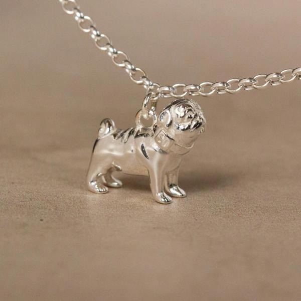 Pug Chain Bracelet - Personalised - Sterling Silver - MYLEE London