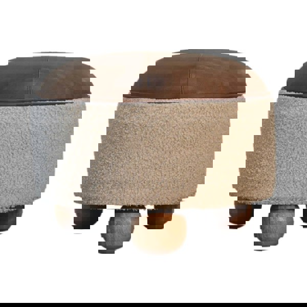 Artisan Furniture Cream Boucle Buffalo Footstool