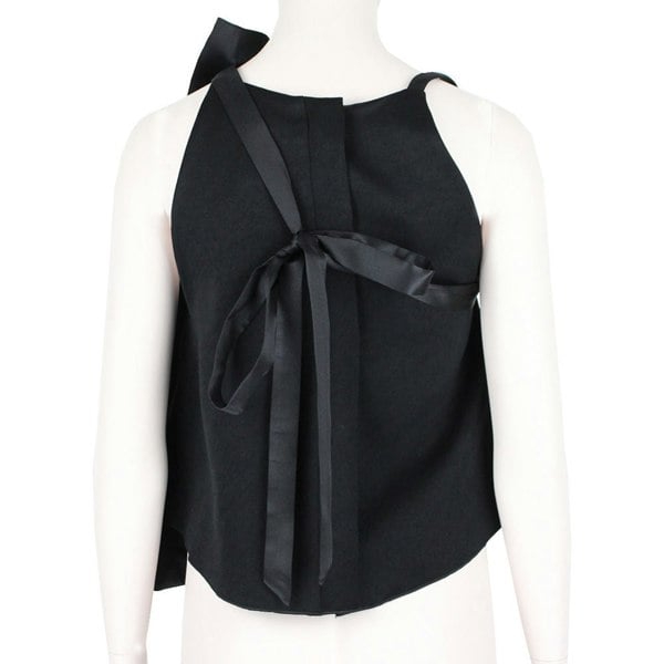 Ellery luxurious black satin top with ruffle detailing