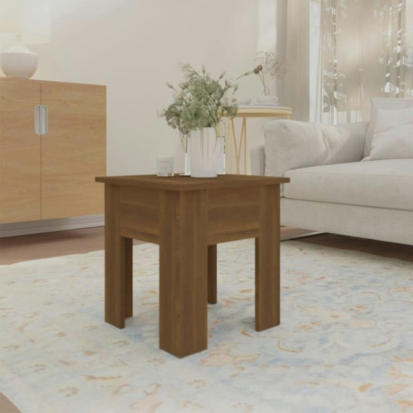 Berkfield Coffee Table Brown Oak 40x40x42 cm Engineered Wood