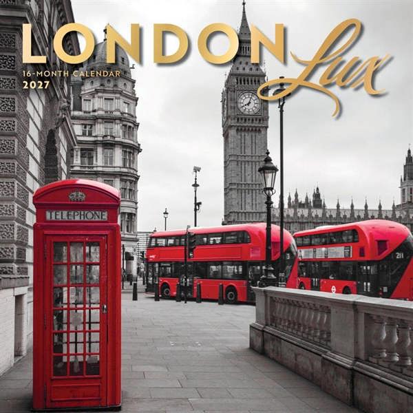 London Lux Calendar 2027, Wall Calendars, Month To View, Travel, Gift