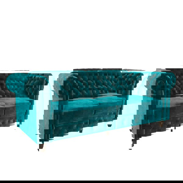 Dorel Home Felix Chesterfield Sofa Bed in Velvet Teal