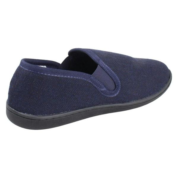 Clarks Mens Clarks Textile Slip On Twin Gusset Slippers King Ease