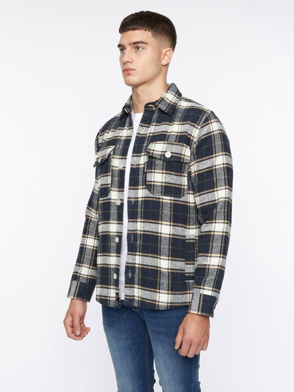 Duck and Cover Francore Overshirt Navy Check