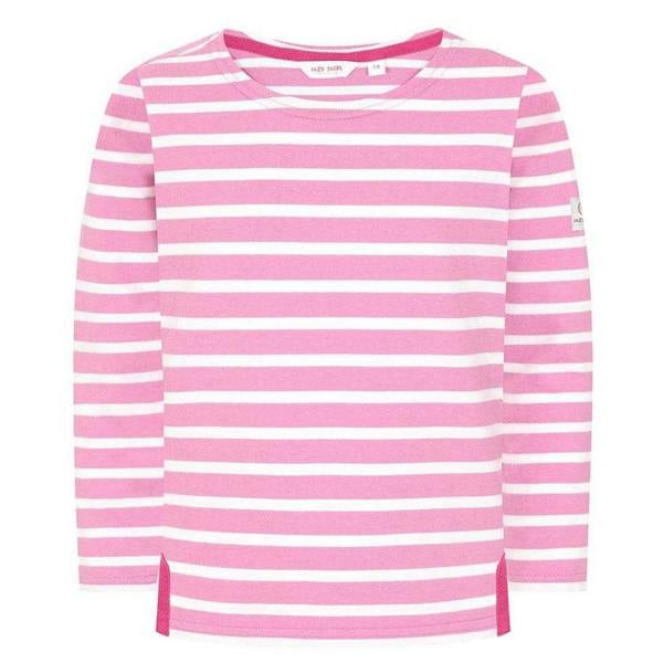 Lazy Jacks Girls Breton Top - Candyfloss