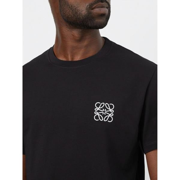 Loewe Anagram Embroidered Logo T-Shirt   in  Black