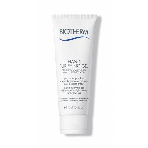 Biotherm hand purifying gel tube on a white background