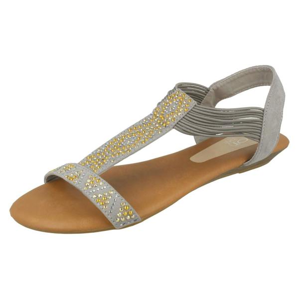 Spot On Ladies Spot On Flat Sandals