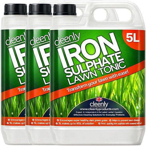 Cleenly Iron Sulphate Lawn Tonic Liquid - Transforms Lawns, Hardens Turf and Greens Grass 15L