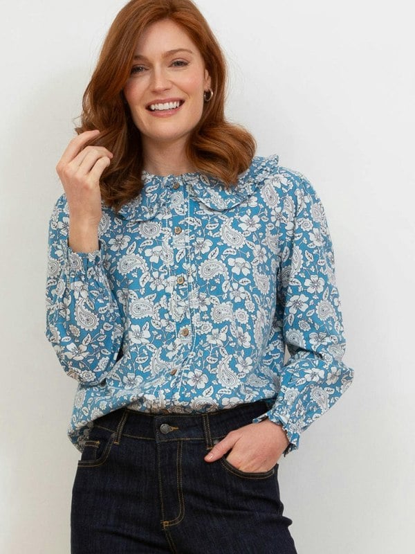 Kite Organic Duntish Dolly Collar Poplin Blouse