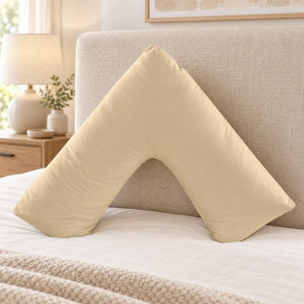 Night Zone Microfibre V Pillow – Ultra Soft Back & Neck Support Pillow with Cover or Cover Only