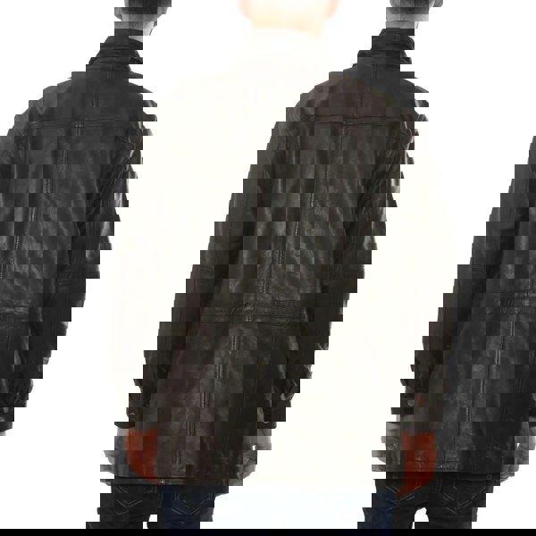 Leather Company Men's Lambskin Leather Mid Length Jacket