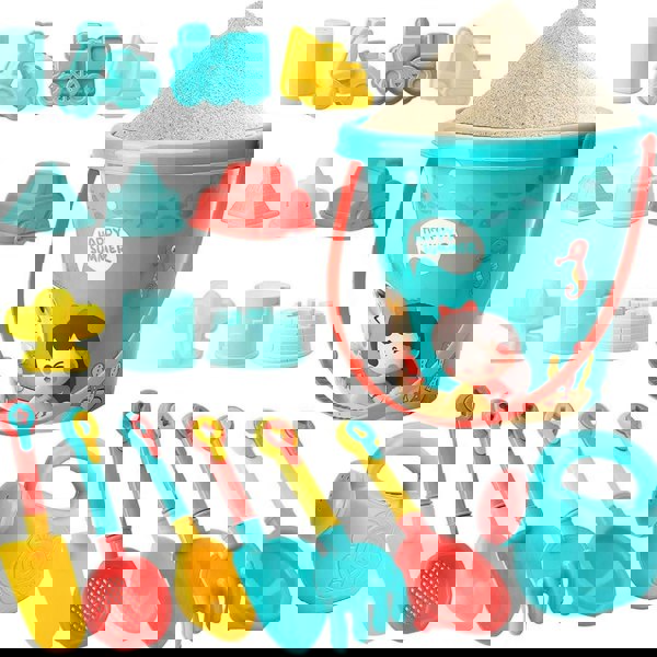 smartbies 18 Pieces Beach Bucket Set Toys for Kids