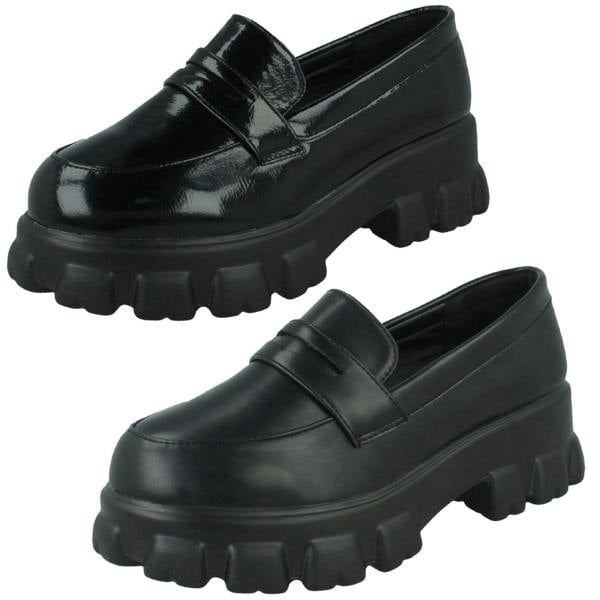 Spot On Ladies Spot On Wide Fitting Loafers F90101