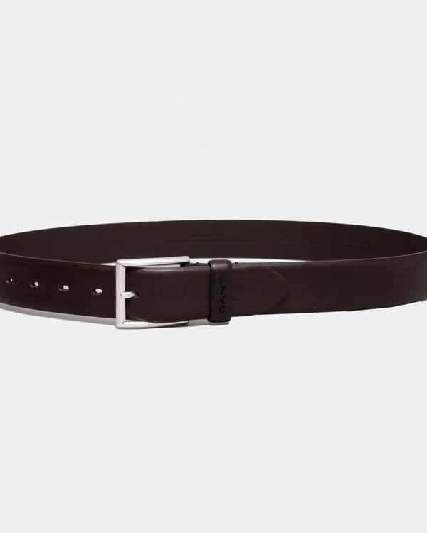 GANT Mens Classic Leather Belt - 274 Rich Brown