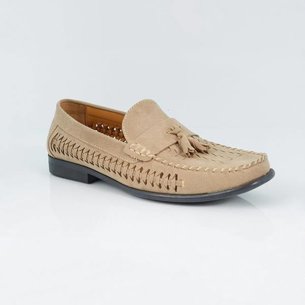 Brave Soul Light Sand Faux Suede Woven Loafers - Light Sand Image 1