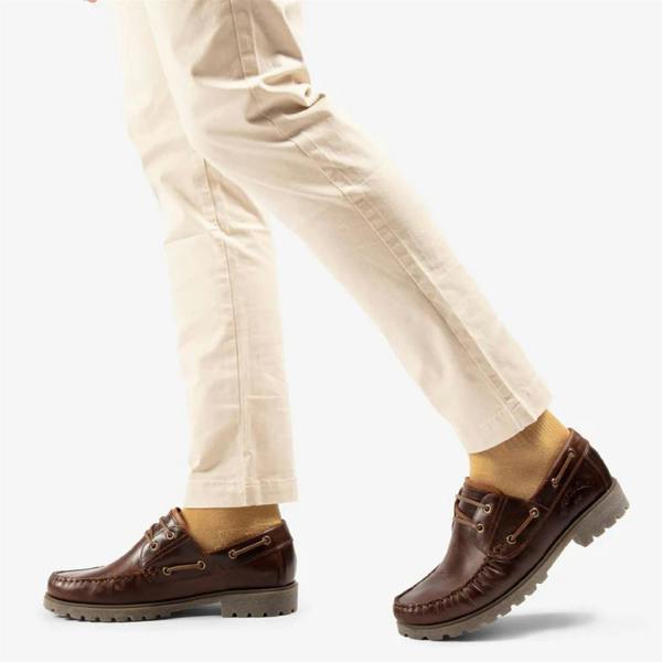 Panama Jack Boat C8 Men's Waterproof Bark Brown Leather Lace-Up Low-Cut Ankle Boots
