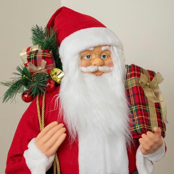 Samuel Alexander 1.1m Tall Standing Santa Claus Christmas Decoration with Gift Sack