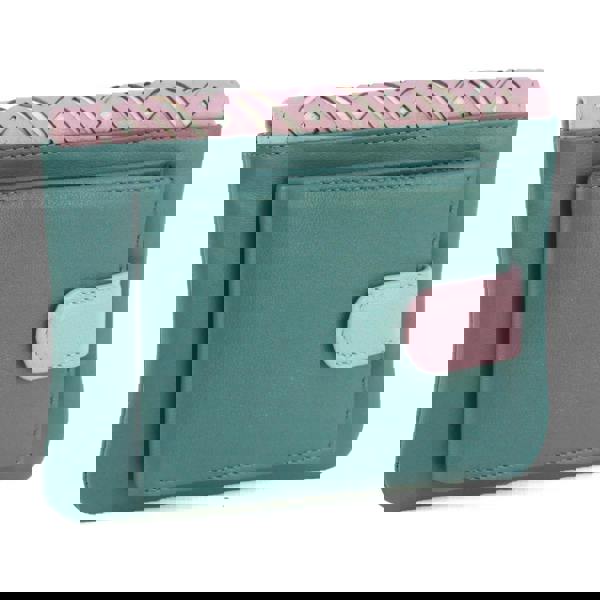 Eastern Counties Leather Womens/Ladies Luna Leather Purse - Aqua/Blush - 